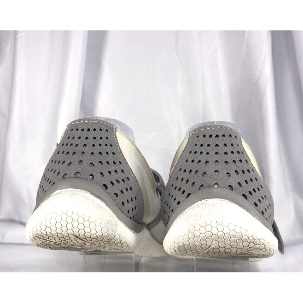 LANDS END Women's Size 11B MARY JANE SHOE White/Gray MESH FLATS SNEAKERS #481528 - Picture 6 of 10